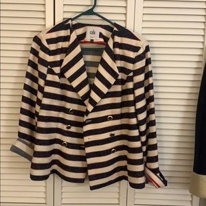 Cabi Double Breasted Stripe jacket, size 6